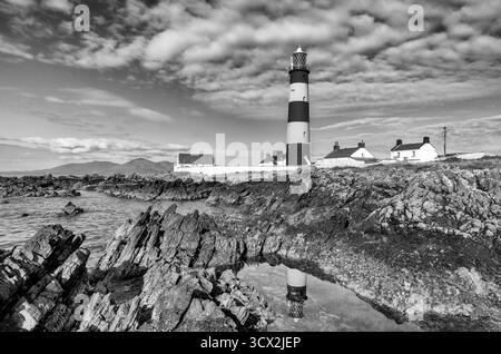 St. John's Point Lighthouse, Killough, County Down, Irlanda del Nord, Regno Unito Foto Stock