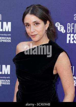 Emilie Levienaise-Farrouch alla proiezione di «H is for Hawk» al Southbank Centre, Royal Festival Hall, nell’ambito del BFI London Film Festival Foto Stock