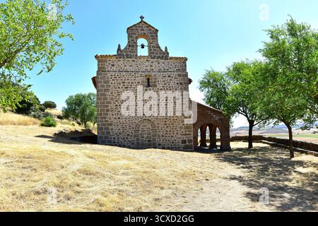 Hortezuela de Océn, la Virgen de Océn hermitage (origine romanica). Guadalajara, Castilla-la Mancha, Spagna. Foto Stock