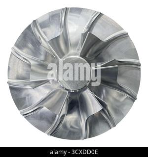 Girante a turbina generica, mockup, primo piano, isolato su sfondo bianco. Foto Stock