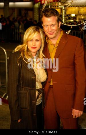 Patricia Arquette e Thomas Jane alla prima di 'Dreamcatcher'. Village Theatre, Los Angeles, 19/3/03 Foto Stock