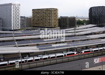 Stazione ferroviaria Vienna Hautbahnhof Austria Foto Stock