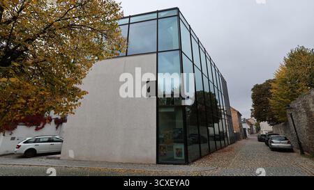 Naumburg, Germania. 14 ottobre 2025. Centro di documentazione Nitzsche. Qui è stata scoperta una nuova cartolina di Friedrich Nietzsche. Friedrich Wilhelm Nietzsche (1844-1900) è stato un filologo classico e filosofo tedesco. Credito: Bodo Schackow/dpa/Alamy Live News Foto Stock