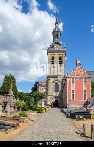 Chiesa di Giovanni Evangelista nel XII secolo Park Abbey / Abdij van Park, abbazia premonstratense a Heverlee vicino Leuven nel Brabante fiammingo, Belgio Foto Stock