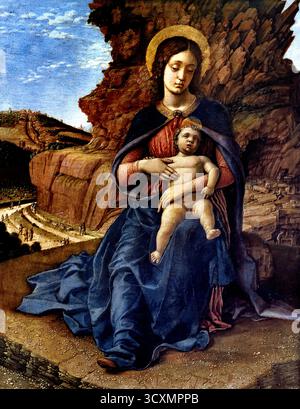 Madonna delle Cave - Madonna in Grotta 1488 Andrea Mantegna 1431 –1506 pittore italiano Foto Stock