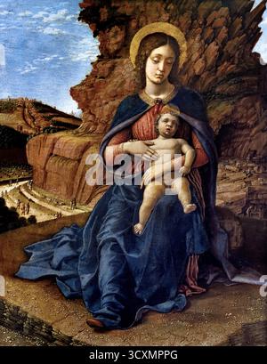 Madonna delle Cave - Madonna in Grotta 1488 Andrea Mantegna 1431 –1506 pittore italiano Foto Stock