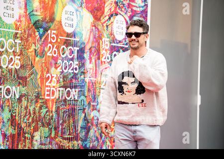Roma, Italia. 15 ottobre 2025. James Franco partecipa alla photocall "squali" durante la 23a Alice nella città all'Auditorium Parco della musica di Roma, il 15 ottobre 2025. (Foto di Luca Carlino/NurPhoto) credito: NurPhoto SRL/Alamy Live News Foto Stock