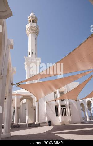Moschea galleggiante al Rahma sul Mar Rosso a Jeddah, Arabia Saudita Foto Stock