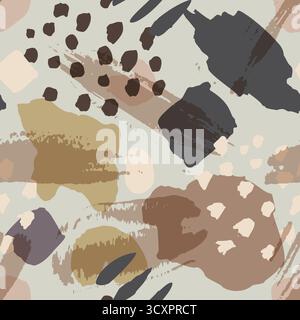 Pattern a colori chiari con forme disegnate a mano Illustrazione Vettoriale