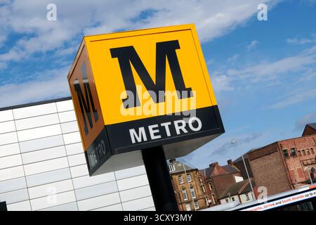South Shields, Bus and Metro Passenger Transport Interchange, Tyneside, Inghilterra nord-orientale, Regno Unito Foto Stock