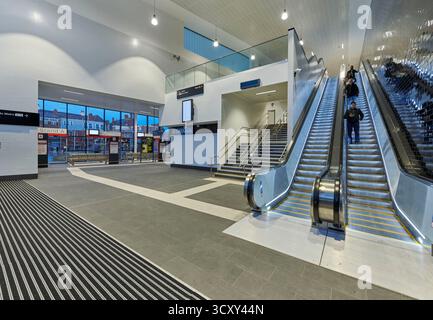 South Shields, Bus and Metro Passenger Transport Interchange, Tyneside, Inghilterra nord-orientale, Regno Unito Foto Stock