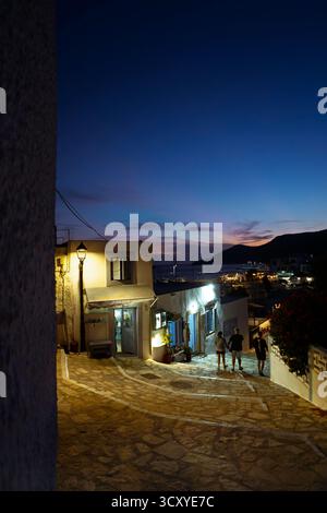 Lipsi di notte Foto Stock