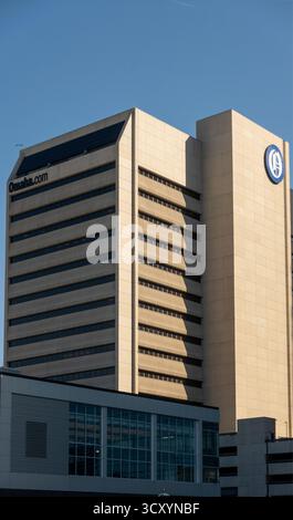 Vecchio edificio del World Herald di Omaha nel centro di Omaha, Nebraska Foto Stock