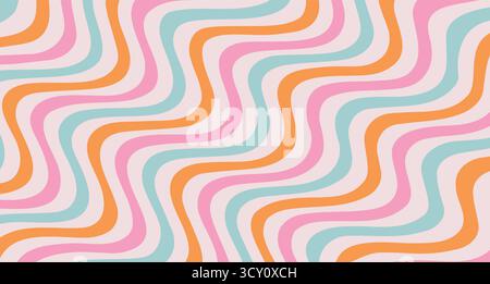 Sfondo astratto, perfetto per poster psichedelici, stampe vintage e progetti d'arte digitale colorati Illustrazione Vettoriale