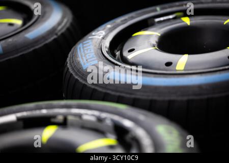 Austin, Etats Unis. 16 ottobre 2025. Pirelli pneumatici durante il Gran Premio degli Stati Uniti di Formula 1 2025, 19° round del Campionato del mondo FIA di Formula 1 2025 dal 17 al 19 ottobre 2025 sul circuito delle Americhe, ad Austin, Texas, Stati Uniti d'America - Photo André Ferreira/DPPI Credit: DPPI Media/Alamy Live News Foto Stock