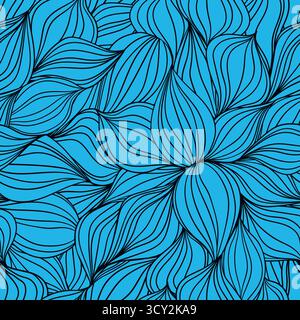 Motivo floreale senza cuciture basato su tradizionali ornamenti d'arte popolare. Fiori colorati su sfondo colorato. Stile scandinavo. Svezia stile nordico. Vettore Illustrazione Vettoriale