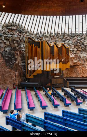 Helsinki Rock Church a Helsinki, Finlandia, Europa a maggio Foto Stock