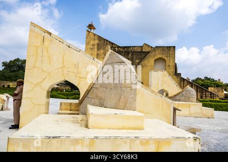 Jantar Mantar, osservatorio astronomico a Jaipur, Rajasthan, India, Asia Foto Stock