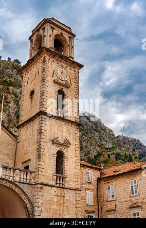 La cattedrale di San Trifone a Cattaro, in Montenegro, è una delle due cattedrali cattoliche del Montenegro. Foto Stock