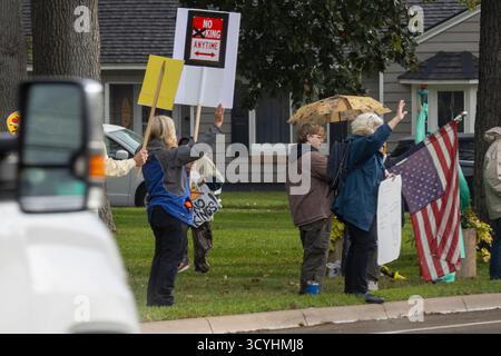No Kings Rally, Greenville Michigan, USA, 18 ottobre 2025 Foto Stock