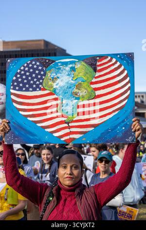 No Kings March in Philadelphia 18 ottobre Foto Stock