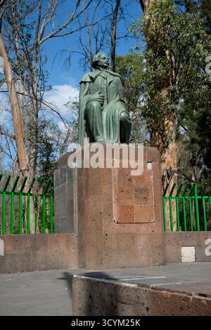 La statua del Parque Juan H. Sánchez (noto anche come Parque de Morales) è un monumento a San Luis Potosi, Messico, l'omonimo parco Foto Stock