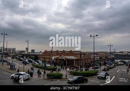 Panoramica della stazione ferroviaria di Moor Street Foto Stock