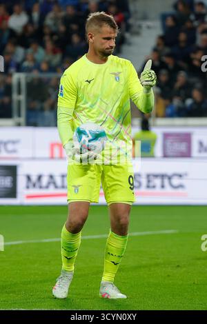Bergamo, Italia. 19 ottobre 2025; Stadio Gewiss, Bergamo, Italia, calcio di serie A, Atalanta contro Lazio; portiere Ivan Provedel della S.S. Lazio credito: Action Plus Sports Images/Alamy Live News Foto Stock