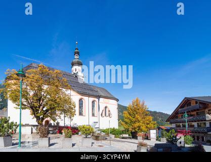 chiesa Lermoos Lermoos Tiroler Zugspitz Arena Tirol, Tirolo Austria Foto Stock