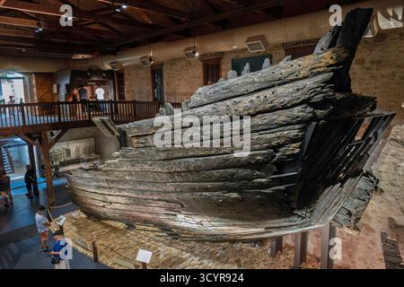 Resti del relitto "Batavia" in mostra al ShipWrecks Museum, Fremantle, Perth, Australia Occidentale Foto Stock