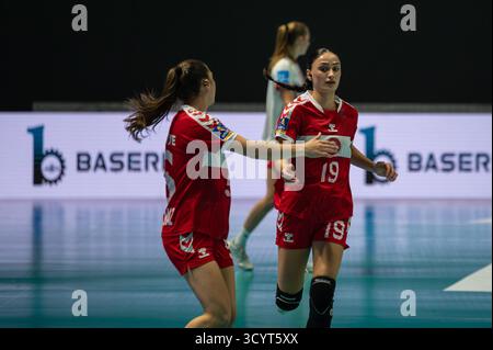 ANKARA, TURCHIA, 19 ottobre 2025; Turchia gioca per la EHF Euro 2026 femminile contro la Danimarca. Foto Stock