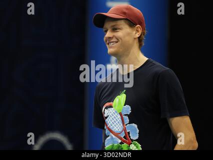 Vienna, Austria. 21 ottobre 2025. Tennis, ERSTE BANK APRE 2025 Jannik Sinner (ITA), Vienna, Austria, 21 ottobre 2025. Foto felice Calabro' Credit: Agenzia fotografica indipendente/Alamy Live News Foto Stock
