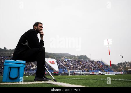 Carlo Pinsoglio della Juventus FC guarda prima della partita di serie A tra Como 1907 e Juventus FC. Foto Stock