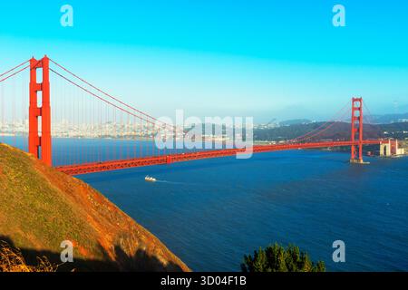Vista del Golden Gate Bridge di San Francisco, California, Stati Uniti d'America Foto Stock