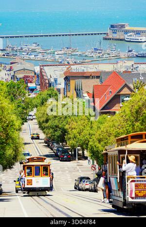 Funivia Powell-Hyde, San Francisco, California, USA Foto Stock