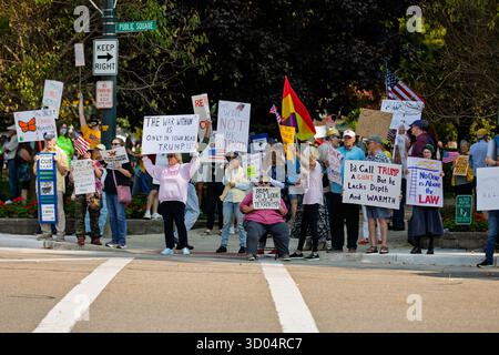 No Kings Rally, Mount Vernon OH Foto Stock