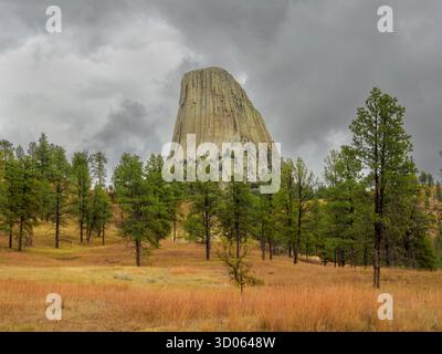 Devils Tower National Monument, Wyoming Foto Stock