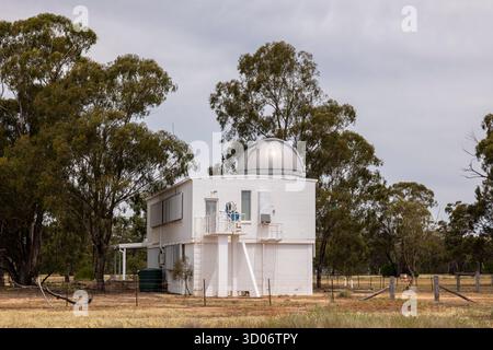 Australia Telescope Compact Array (ATCA), presso il Paul Wild Observatory, vicino a Narrabri, nuovo Galles del Sud, Australia Foto Stock
