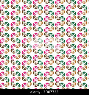 Pattern con forme floreali astratte Illustrazione Vettoriale