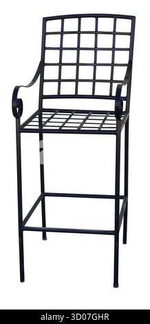 Sedia da bar isolata su sfondo bianco Foto Stock