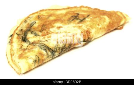 La frittata isolati su sfondo bianco Foto Stock