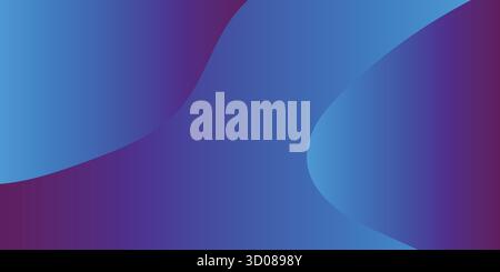Sfondo astratto con curve fluide in sfumature di blu e viola. Illustrazione Vettoriale