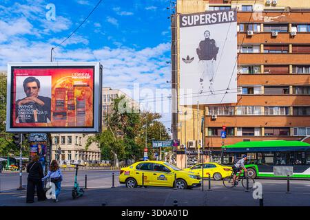 Romania, Bucarest, scena di strada nel quartiere Doroban Foto Stock