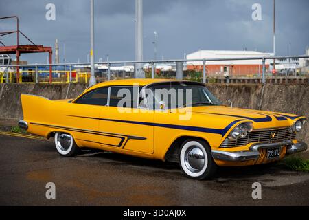 Auto d'epoca americana a Plymouth, Great Yarmouth, Norfolk Foto Stock