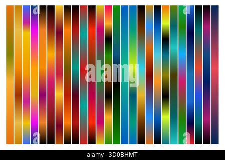 Raccolta di campioni sfumati multicolore Illustrazione Vettoriale