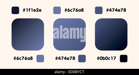 Raccolta gradiente, ologramma dell'arcobaleno lucido. Lamina olografica, beige, grigio, gradazione marrone. Catalogo delle tavolozze dei campioni in RGB ESADECIMALE. Vettore Illustrazione Vettoriale