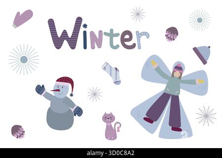 Il set delle vacanze di Capodanno Illustrazione Vettoriale