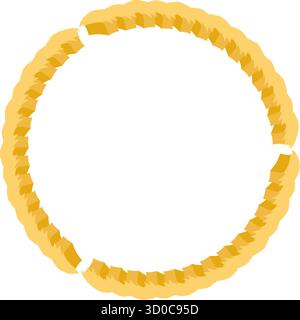 Rulli di fieno, balle di forma rotonda. Telaio per foraggio agricolo agricolo. Cannuccia d'oro, dima dorata asciutta Illustrazione Vettoriale