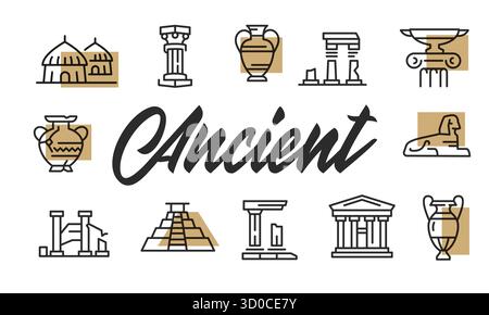 Poster antico. Illustrazione vettoriale Illustrazione Vettoriale