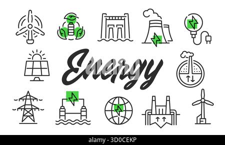 Poster energia. Illustrazione vettoriale Illustrazione Vettoriale